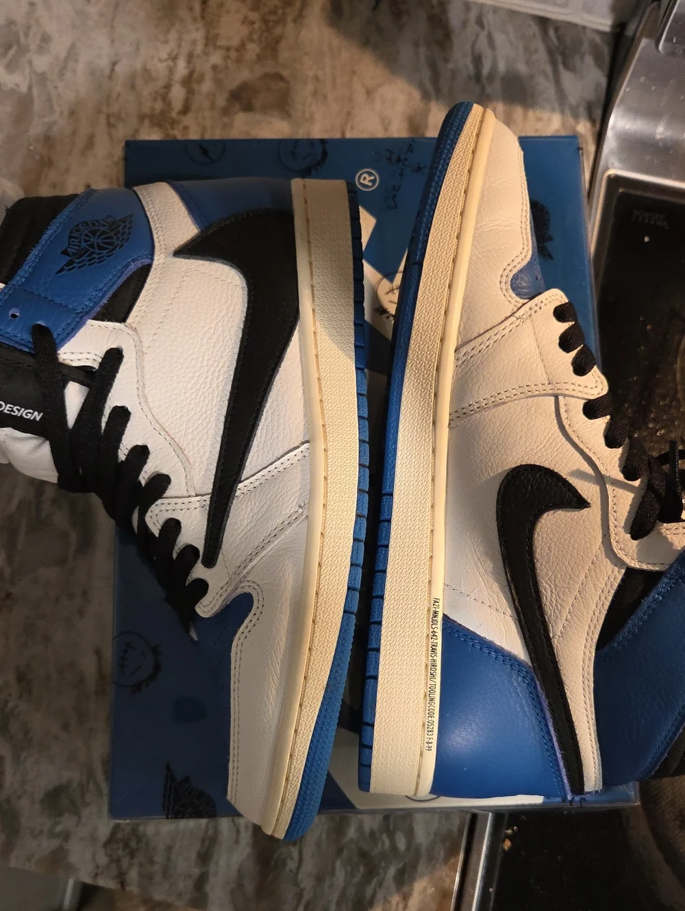 Nike Air Jordan 1 High Fragment Travis Scottt Sz US 10 Excellet Condition
